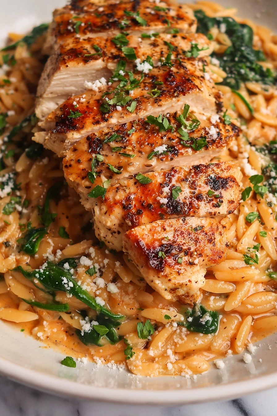 Creamy Chicken and Orzo - Serving Suggestion