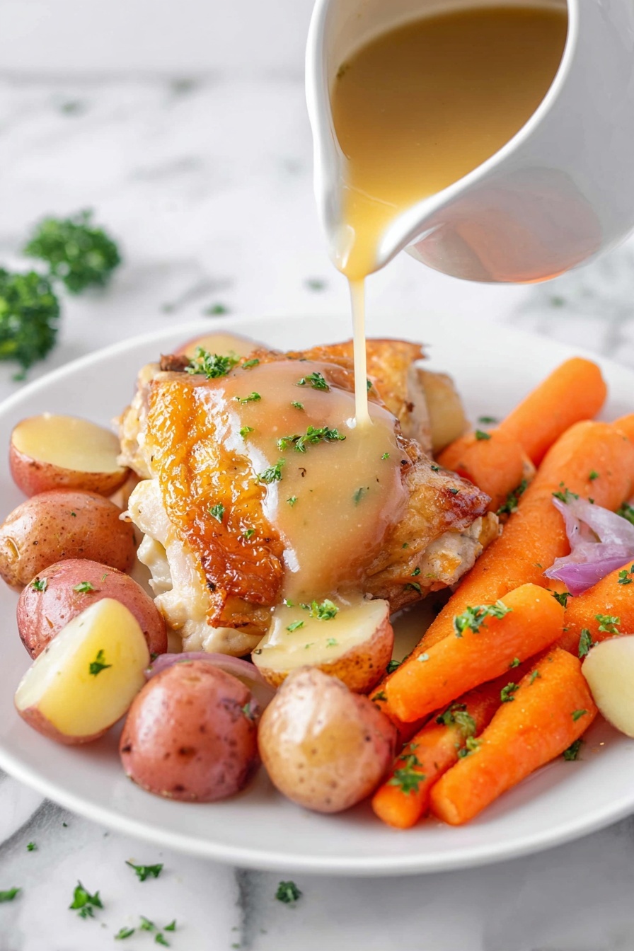 Slow Cooker Chicken Thighs - Serving Suggestion