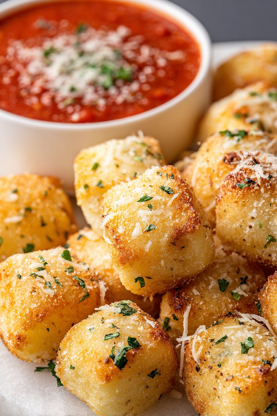 garlic parmesan bread bites - Serving Suggestion