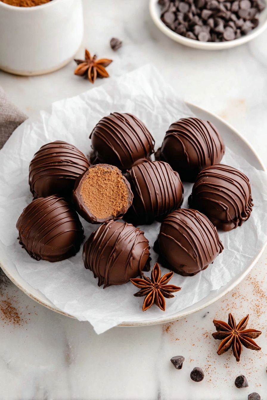 Gingerbread Paleo Truffles - Serving Suggestion