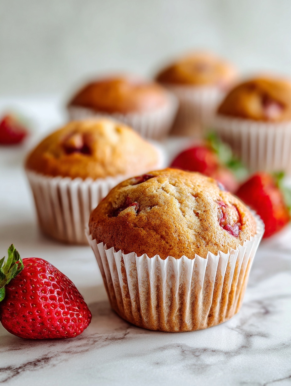 Two black muffin trays each filled with six white paper cupcake liners holding thick, pale yellow batter mixed with small red fruit pieces, likely strawberries. The batter in each liner is unevenly placed, with some parts slightly spilling on the edges. The trays sit on a white marbled surface beside a light cloth with a floral pattern. Photo taken with an iphone --ar 2:3 --v 7